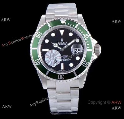 JF Factory Rolex Kermit Replica Watch Stainless Steel Submariner 16610LV